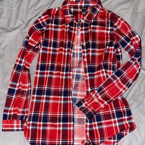 Red white and blue flannel